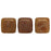 Czech CzechMates Tile Bead 6mm Brown Caramel - Picasso (50pcs)