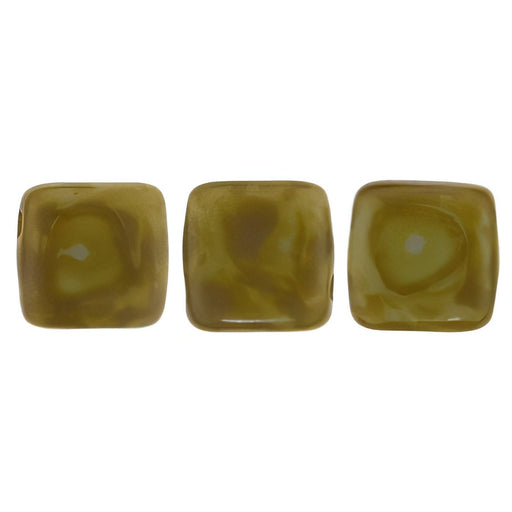Czech CzechMates Tile Bead 6mm Ashen Gray - Picasso (50pcs)
