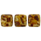 Czech CzechMates Tile Bead 6mm Ivory - Picasso (50pcs)