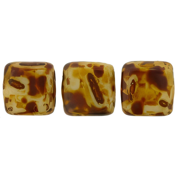 Czech CzechMates Tile Bead 6mm Ivory - Picasso (50pcs)