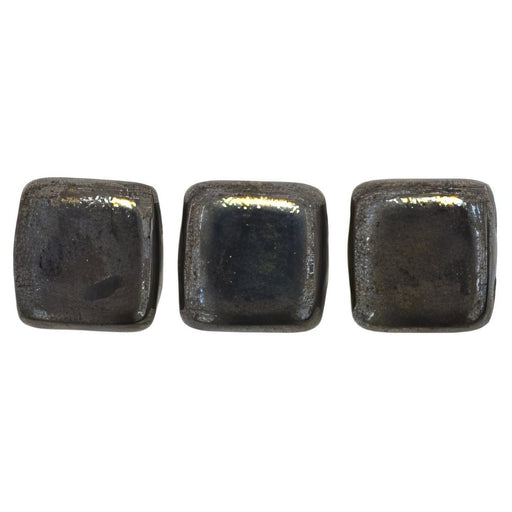 Czech CzechMates Tile Bead 6mm Luster - Chocolate Brown - Picasso (50pcs)