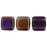 Czech CzechMates Tile Bead 6mm Twilight - Tanzanite (50pcs)