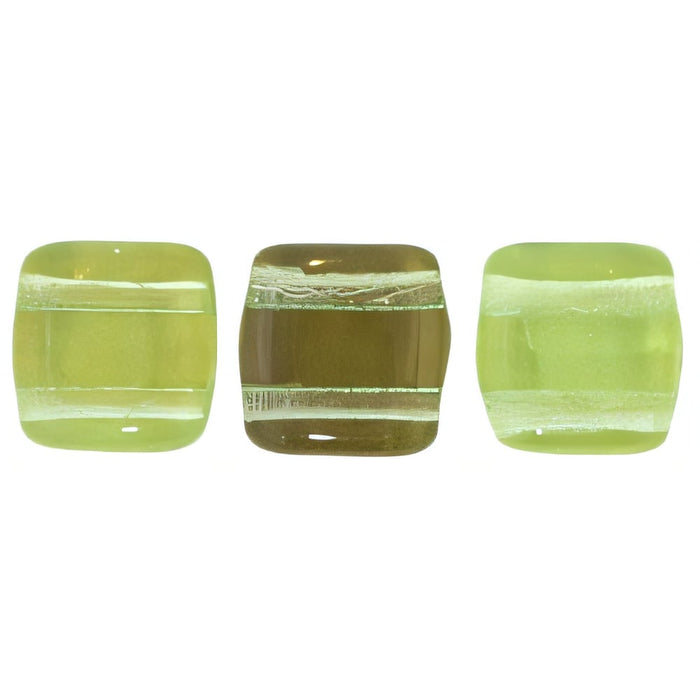 Czech CzechMates Tile Bead 6mm Twilight - Peridot (50pcs)