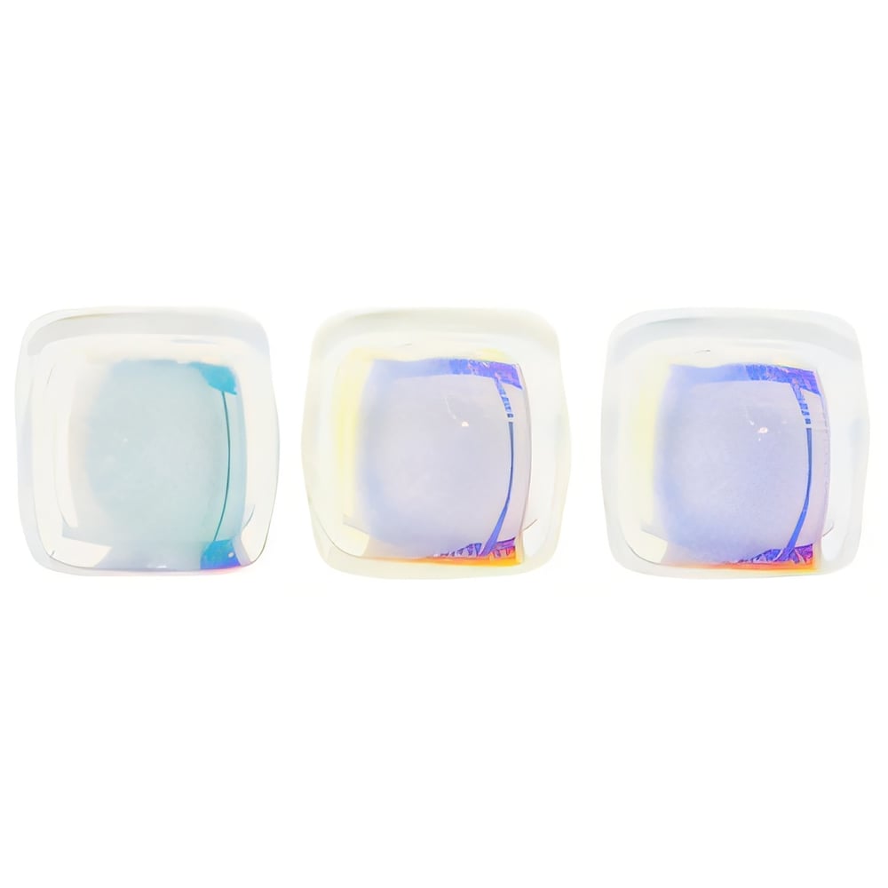 Czech CzechMates Tile Bead 6mm Crystal - Double Sided AB (50pcs)