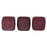 Czech CzechMates Tile Bead 6mm Siam - Matte Vega (50pcs)