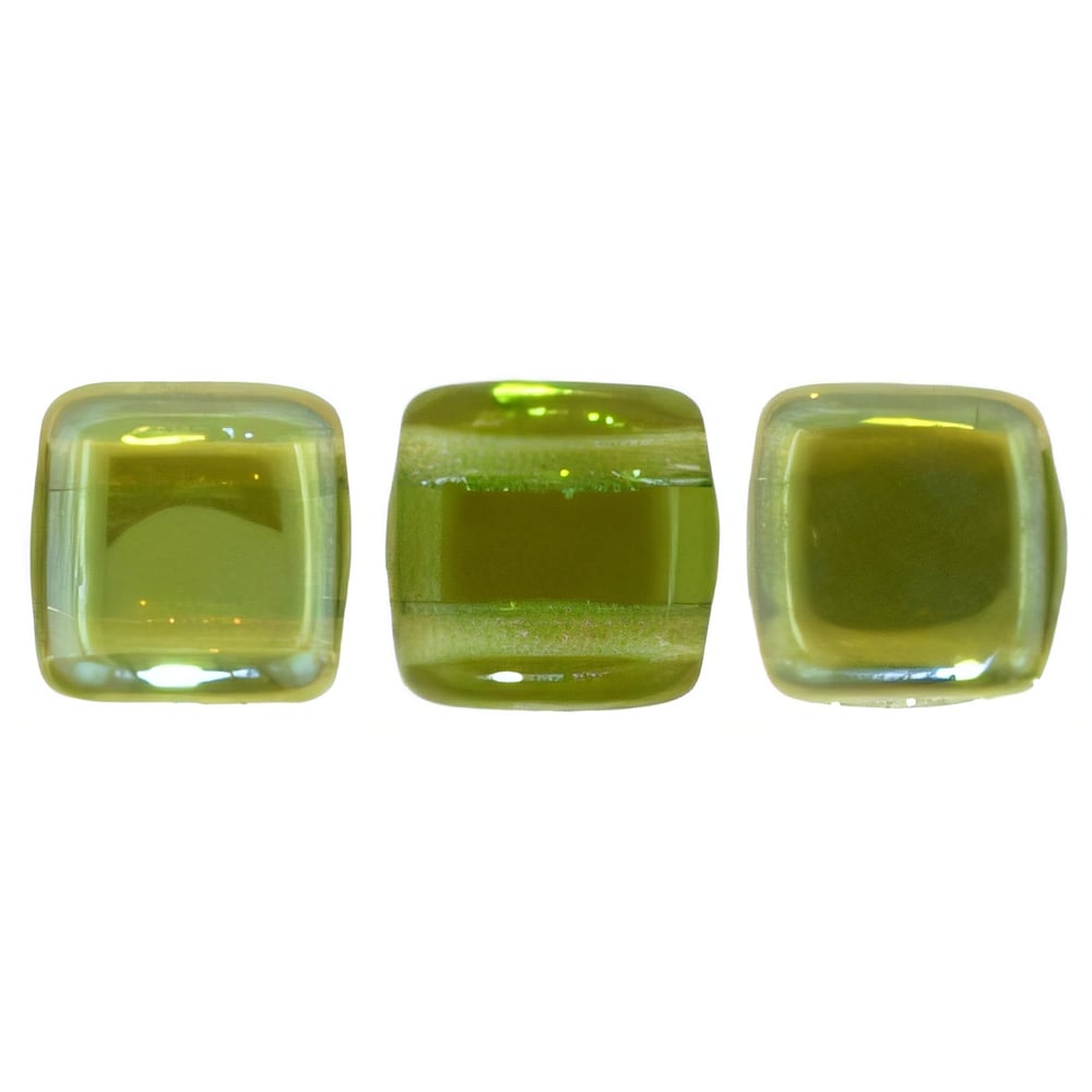 Czech CzechMates Tile Bead 6mm Prairie Green - Celsian (50pcs)