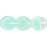 Czech Beveled Ovals 10 x 9mm Crystal/Mint Julep (25pcs)