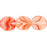 Czech Beveled Ovals 10 x 9mm Crystal/Red/White (25pcs)