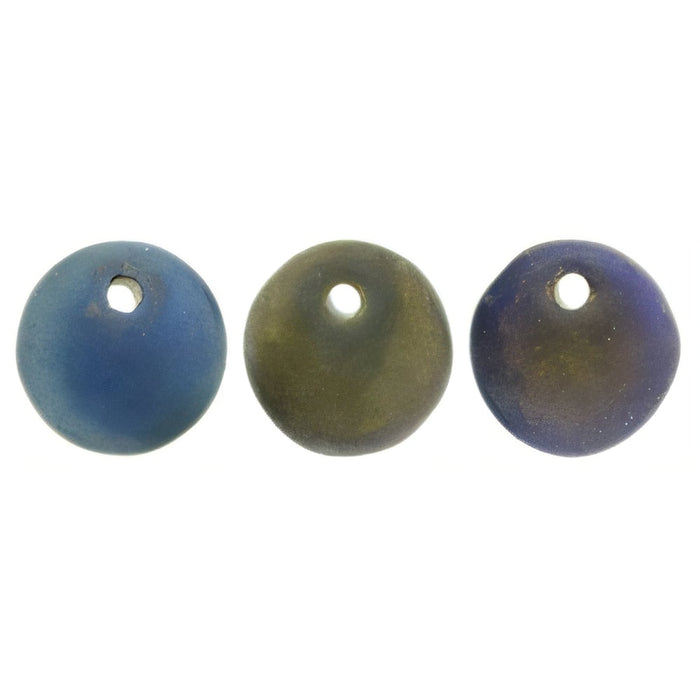 Czech Lentil 6mm Matte - Iris - Blue (50pcs)