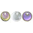 Czech Lentils 6mm Silver/Pink/Crystal (50pcs)