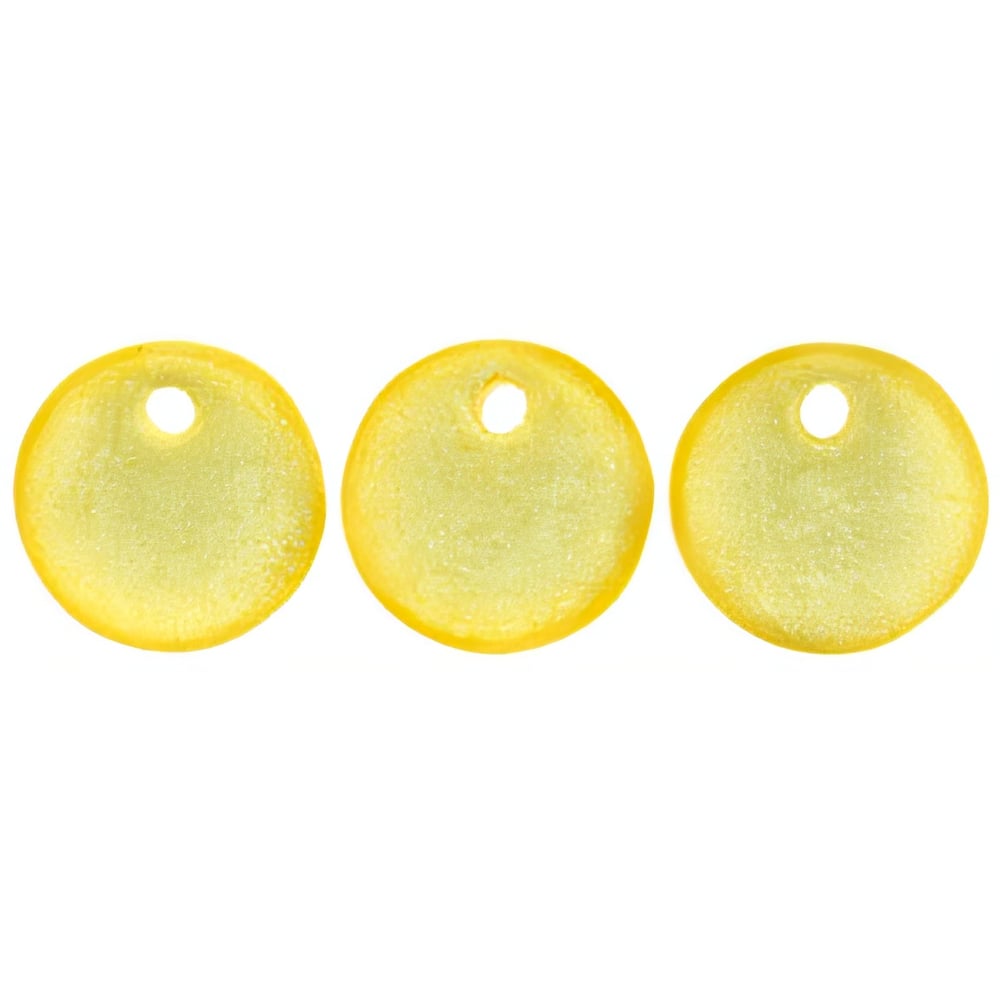 Czech Lentils 6mm Sueded Gold LamÃ© (50pcs)