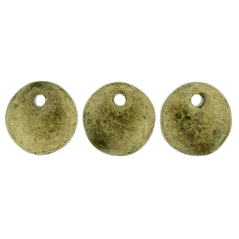 Czech Lentils 6mm Metallic Suede - Antique Gold (50pcs)