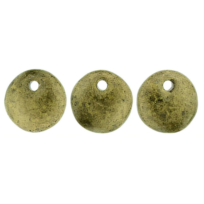 Czech Lentils 6mm Metallic Suede - Antique Gold (50pcs)