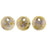 Czech Lentils 6mm Luster - Opaque Gold/Smoky Topaz (50pcs)