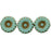 Czech Two Hole Sunflowers 12mm Turqoise - Brown Inlay (25pcs)