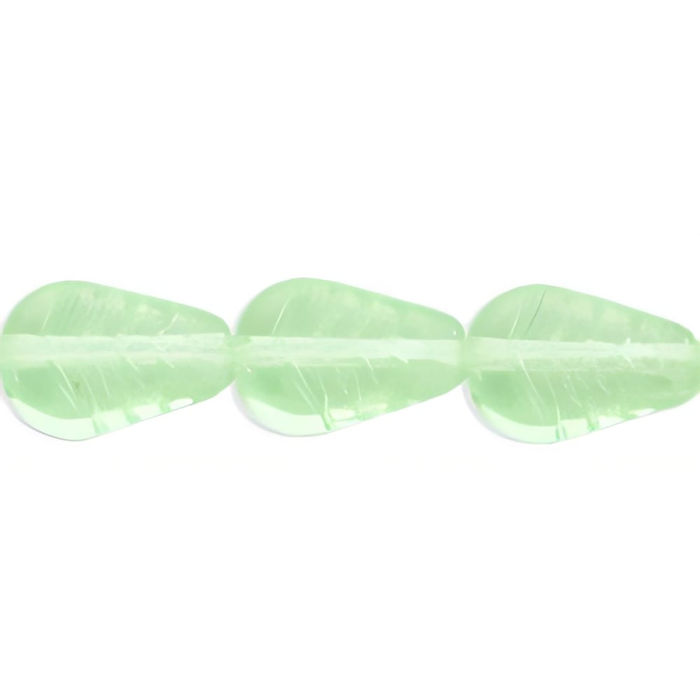 Czech Vintage Style Leaves 12 x 8mm Peridot (25pcs)
