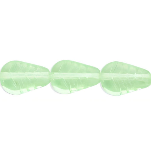 Czech Vintage Style Leaves 12 x 8mm Peridot (25pcs)