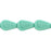 Czech Vintage Style Leaves 12 x 8mm Green Turquoise (25pcs)