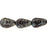 Czech Vintage Style Leaves 12 x 8mm Jet - Picasso (25pcs)