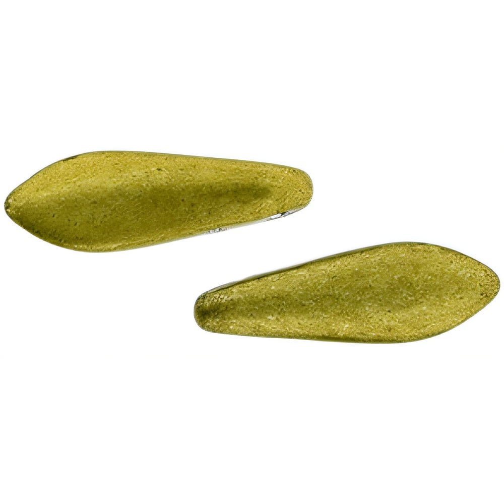 Czech CzechMates Two Hole Daggers 16 x 5mm ColorTrends: Saturated Metallic Meadowlark (50pcs)