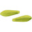 Czech CzechMates Two Hole Daggers 16 x 5mm ColorTrends: Saturated Metallic Lime Punch (50pcs)