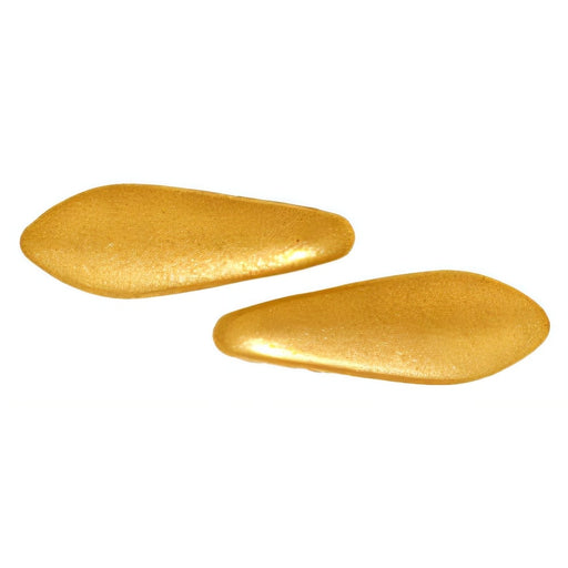 Czech CzechMates Two Hole Daggers 16 x 5mm Matte - Metallic Goldenrod (50pcs)