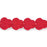 Czech Flat Pansy 9mm Lt Siam Ruby (25pcs)