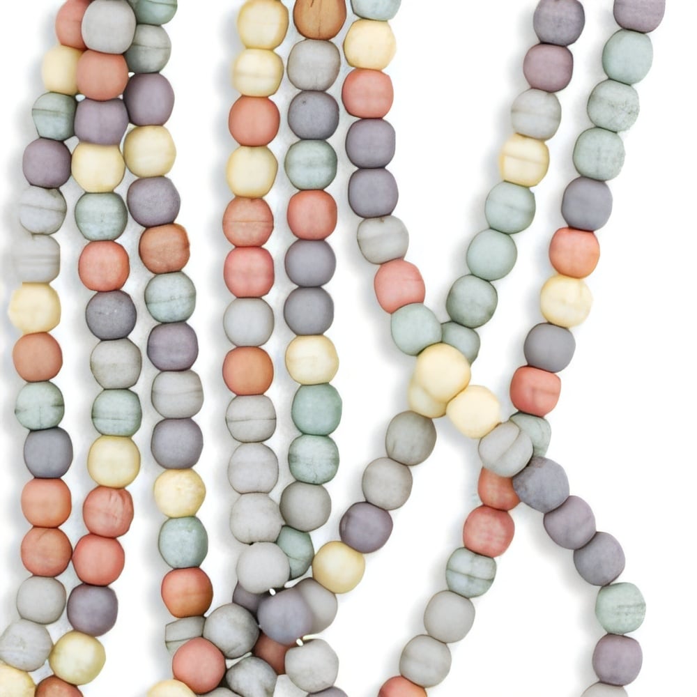 Czech Strung Pressed Bead Mixes Round 4mm- Ethereal Mix 2
