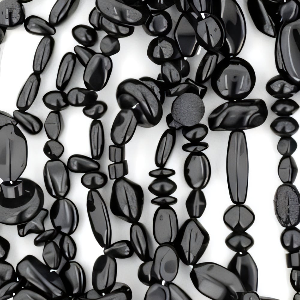 Czech Strung Pressed Bead Mixes Jet Mix