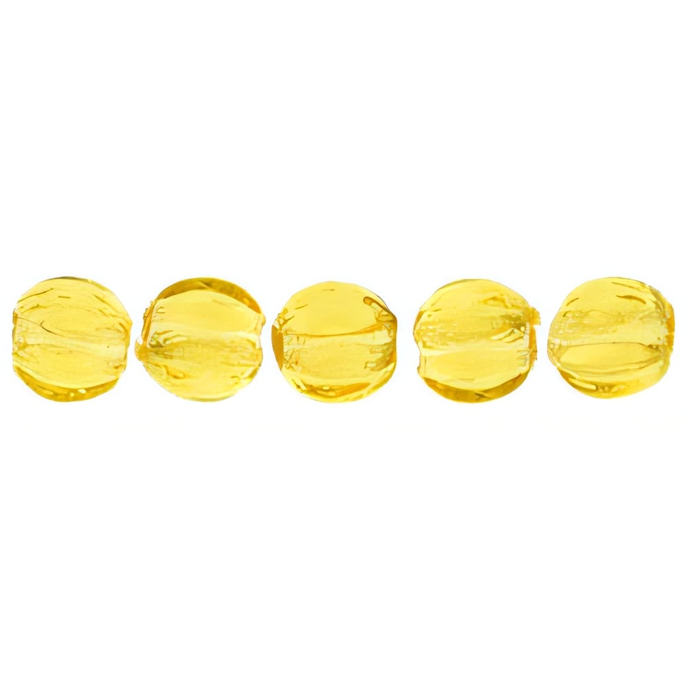 Czech Melon Round 3mm Topaz