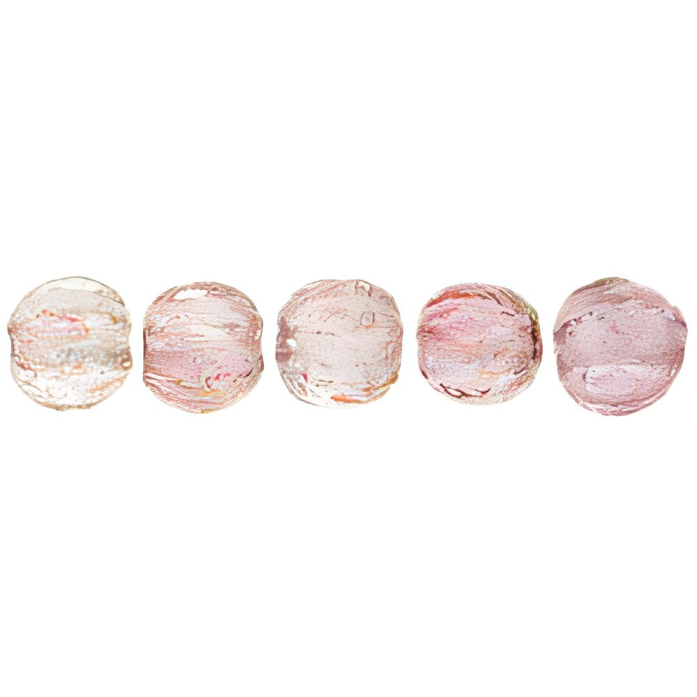 Czech Melon Round 3mm Luster - Transparent Topaz/Pink