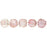 Czech Melon Round 3mm Luster - Transparent Topaz/Pink
