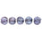 Czech Melon Round 3mm Luster - Transparent Denim Blue