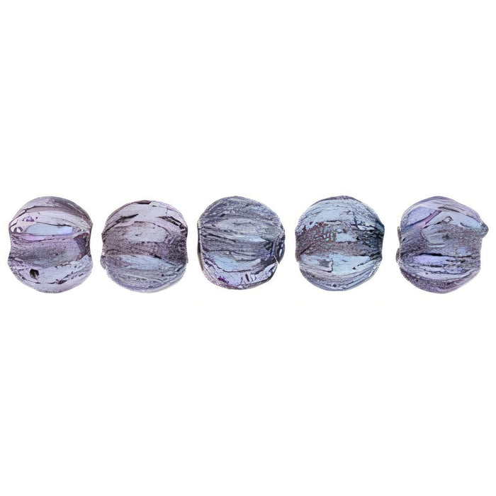 Czech Melon Round 3mm Luster - Transparent Denim Blue