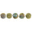 Czech Melon Round 3mm Oxidized Bronze Clay