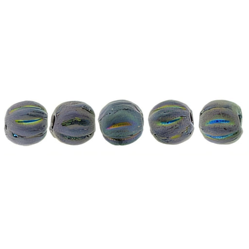 Czech Melon Round 3mm Matte - Iris - Purple