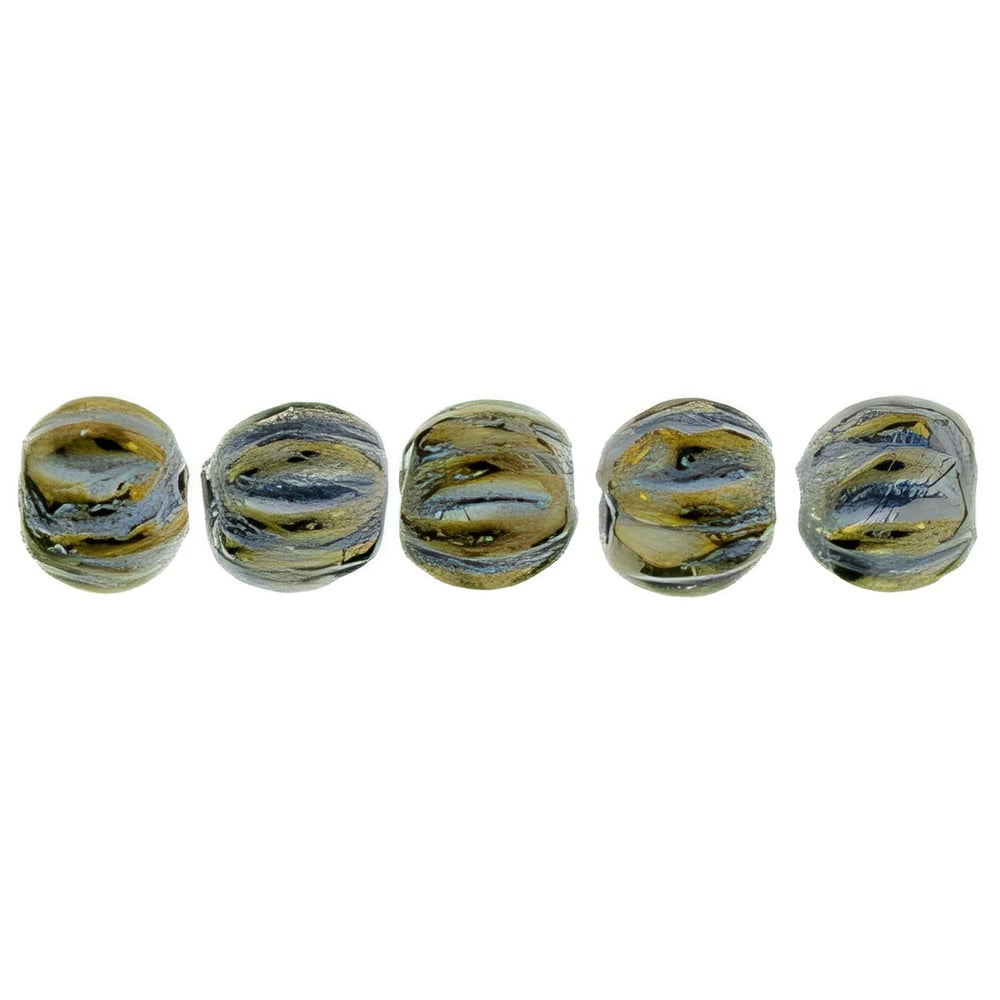 Czech Melon Round 3mm Iris - Brown