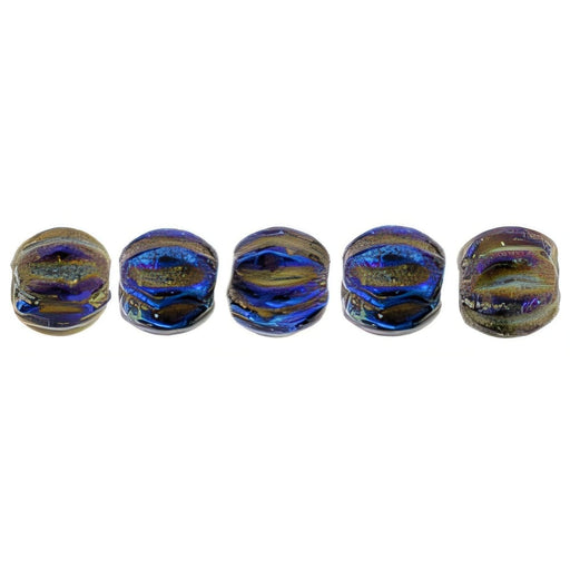 Czech Melon Round 3mm Iris - Blue