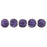 Czech Melon Round 3mm Metallic Suede - Purple