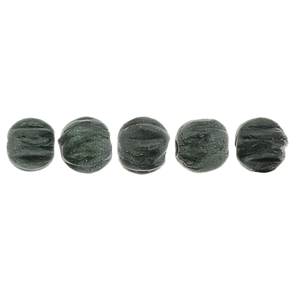 Czech Melon Round 3mm Metallic Suede - Dk Forest