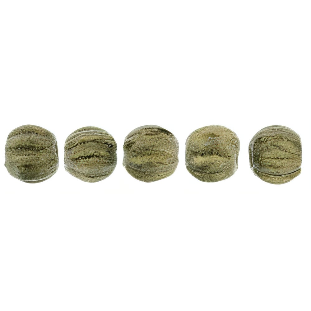Czech Melon Round 3mm Metallic Suede - Gold