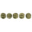 Czech Melon Round 3mm Metallic Suede - Gold