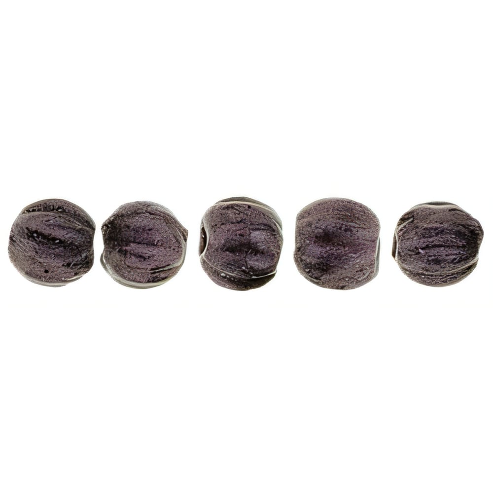 Czech Melon Round 3mm Metallic Suede - Pink