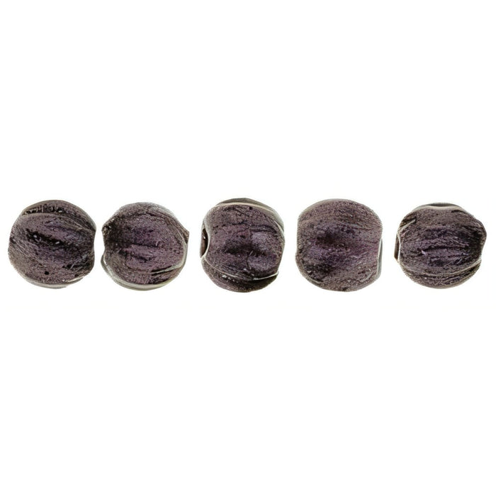Czech Melon Round 3mm Metallic Suede - Pink