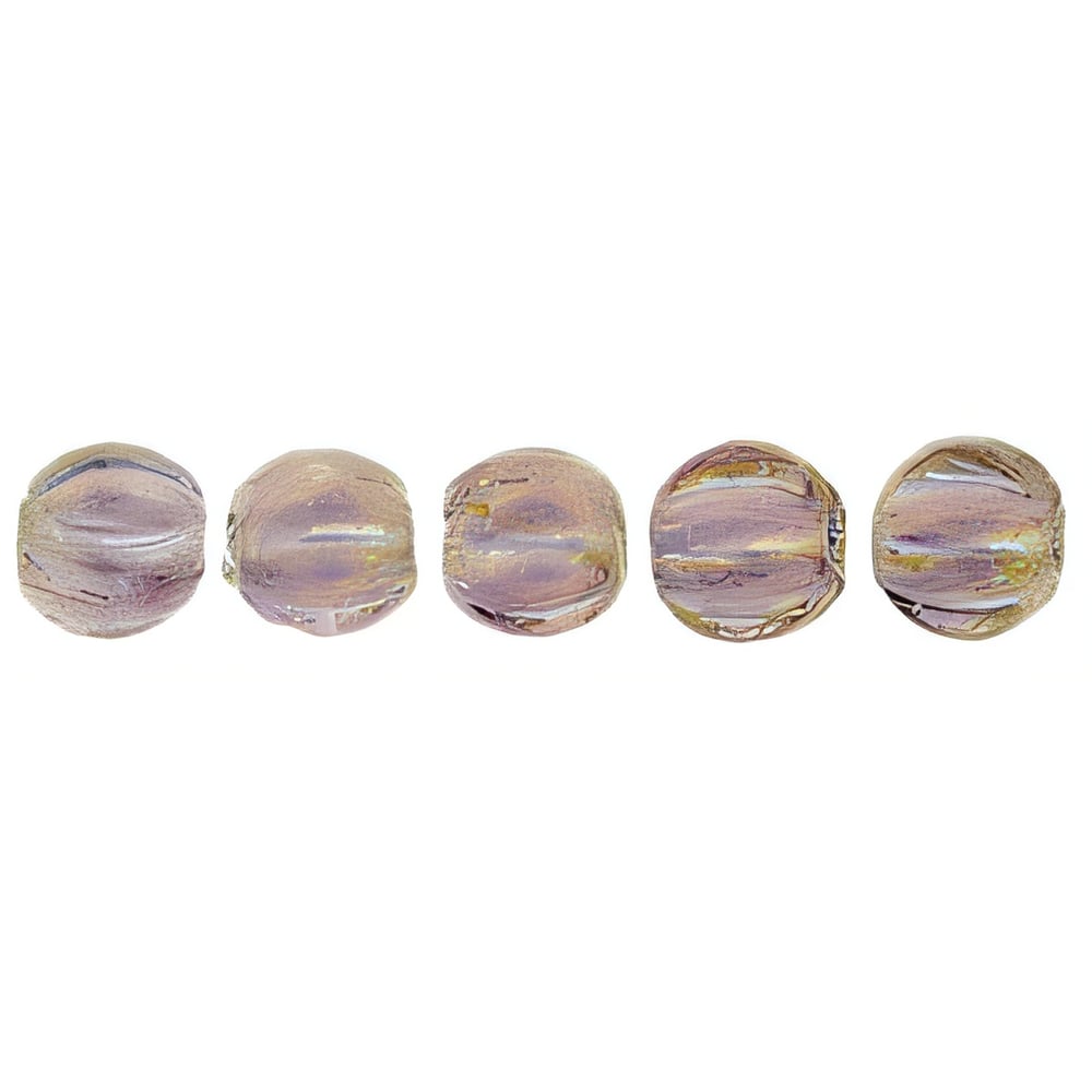Czech Melon Round 3mm Luster Iris - Amethyst