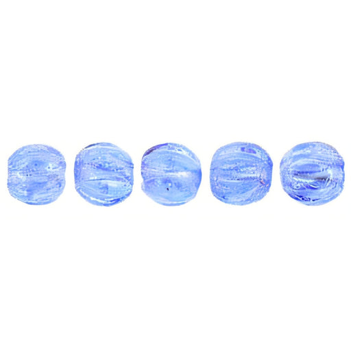 Czech Melon Round 3mm Luster Iris - Sapphire