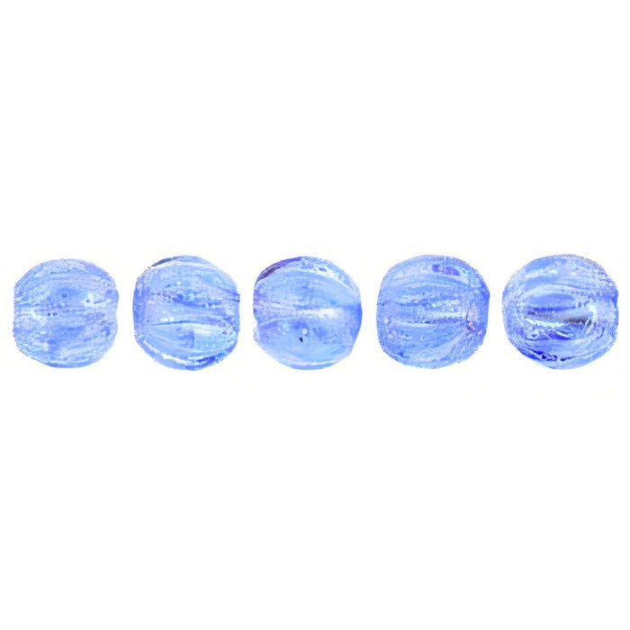 Czech Melon Round 3mm Luster Iris - Sapphire