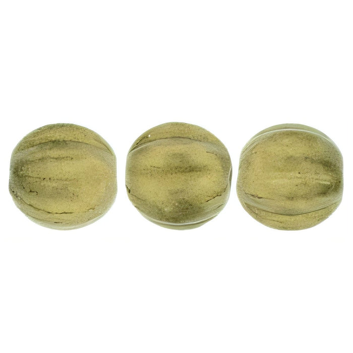 Czech Melon Round 5mm Metallic Suede - Gold (50pcs)
