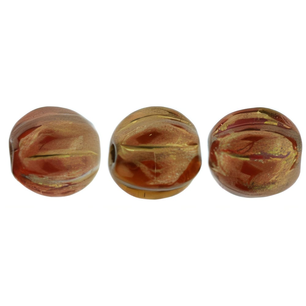 Czech Melon Round 5mm Bronze – Hyacinth  (50pcs)