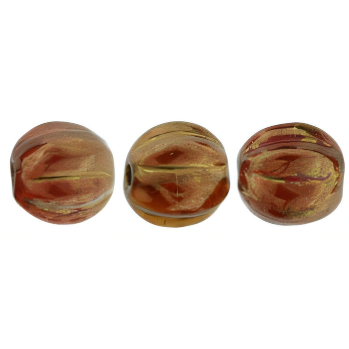 Czech Melon Round 5mm Bronze – Hyacinth  (50pcs)